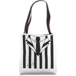 imageHalloween Striped Suit and tie 80s Style Tote Bag