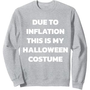 imageHalloween costume Last minute lazy easy costume SweatshirtHeather Grey