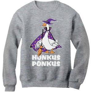 imageTstars Honkus Ponkus Goose Shirt Funny Halloween Costume Witch Hat Women SweatshirtGray