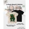 imageTstars Funny Shirt  Gift for Toddler ampamp Youth  Chicken Guess What Dinosaur Tee and Monster Tractor Shirt for KidsDino Camo  Black 2pack
