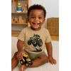 imageTstars Funny Shirt  Gift for Toddler ampamp Youth  Chicken Guess What Dinosaur Tee and Monster Tractor Shirt for KidsTractor  Latte