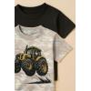 imageTstars Funny Shirt  Gift for Toddler ampamp Youth  Chicken Guess What Dinosaur Tee and Monster Tractor Shirt for KidsTractor Camo  Black 2pack