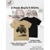 imageTstars Funny Shirt  Gift for Toddler ampamp Youth  Chicken Guess What Dinosaur Tee and Monster Tractor Shirt for KidsTractor Latte  Black 2pack