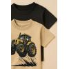 imageTstars Funny Shirt  Gift for Toddler ampamp Youth  Chicken Guess What Dinosaur Tee and Monster Tractor Shirt for KidsTractor Latte  Black 2pack