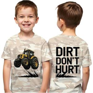 imageTstars Funny Shirt  Gift for Toddler ampamp Youth  Chicken Guess What Dinosaur Tee and Monster Tractor Shirt for KidsTractor  Natural Camo