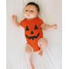 imageTstars Halloween Baby Pumpkin Outfit Jackolantern Face Newborn Girl Boy Infant BodysuitOrange