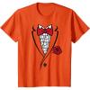 imageKids Printed Ruffled Tuxedo Suit With Red Bow Tie Boys Toddler TShirtOrange