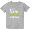 imageTstars Eat Sleep Hockey Repeat Shirt for Kids  Youth Gift Tee for Boys Girls ampamp Young PlayersGray
