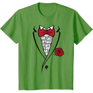 imageKids Printed Ruffled Tuxedo Suit With Red Bow Tie Boys Toddler TShirtGrass Green
