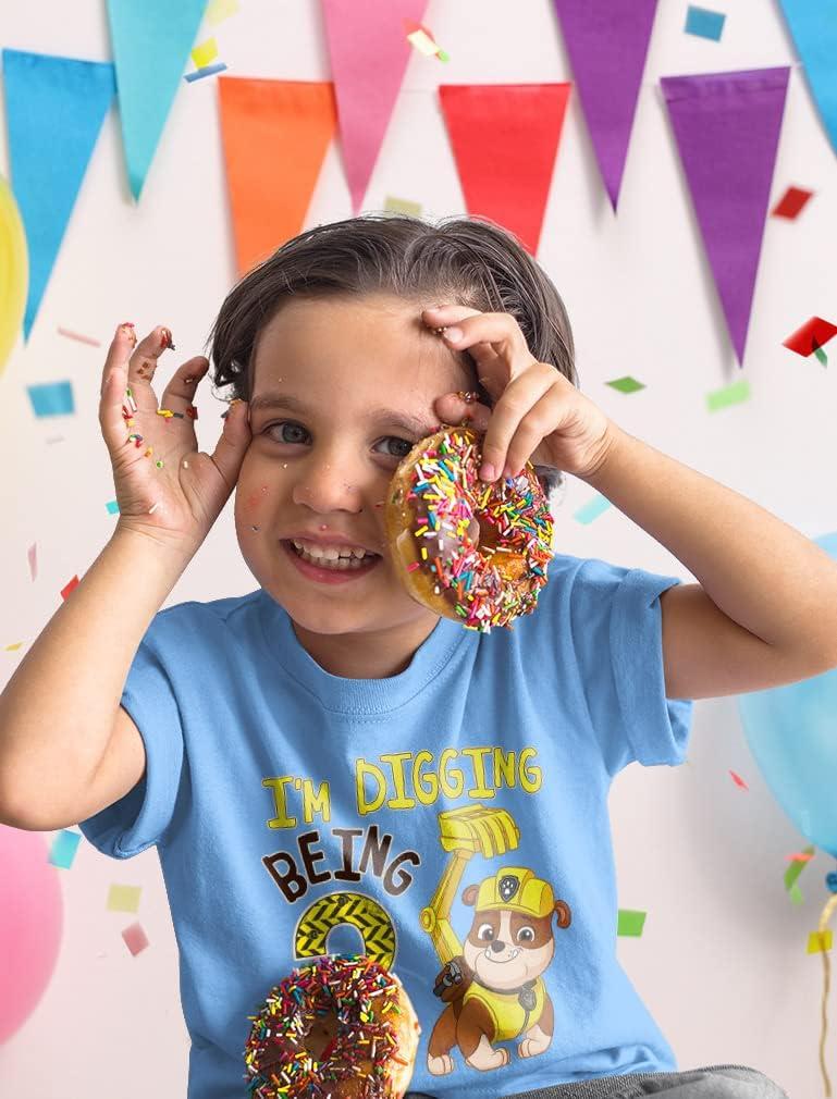 imageRubble Paw Patrol 3rd Birthday Shirt  Fun Gift for 3 Year Old Boy  Toddler Digging Theme Party TShirtCalifornia Blue