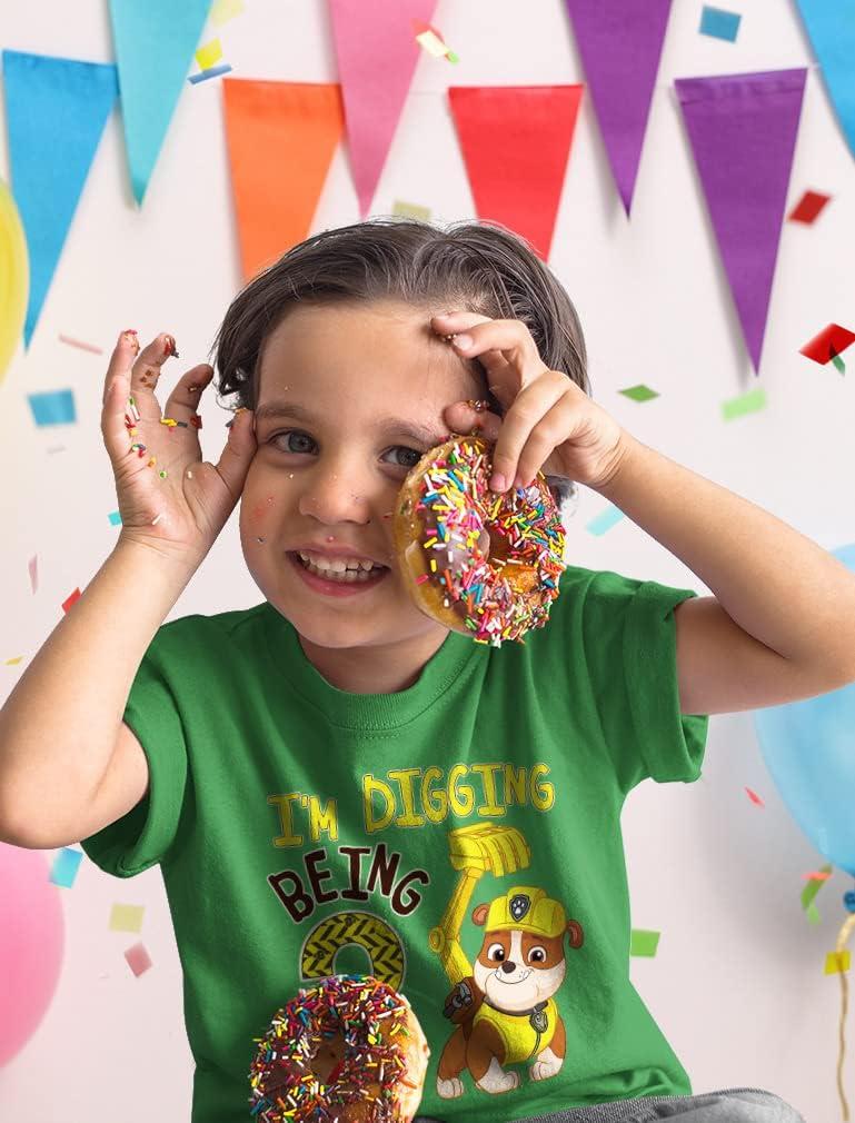 imageRubble Paw Patrol 3rd Birthday Shirt  Fun Gift for 3 Year Old Boy  Toddler Digging Theme Party TShirtGreen