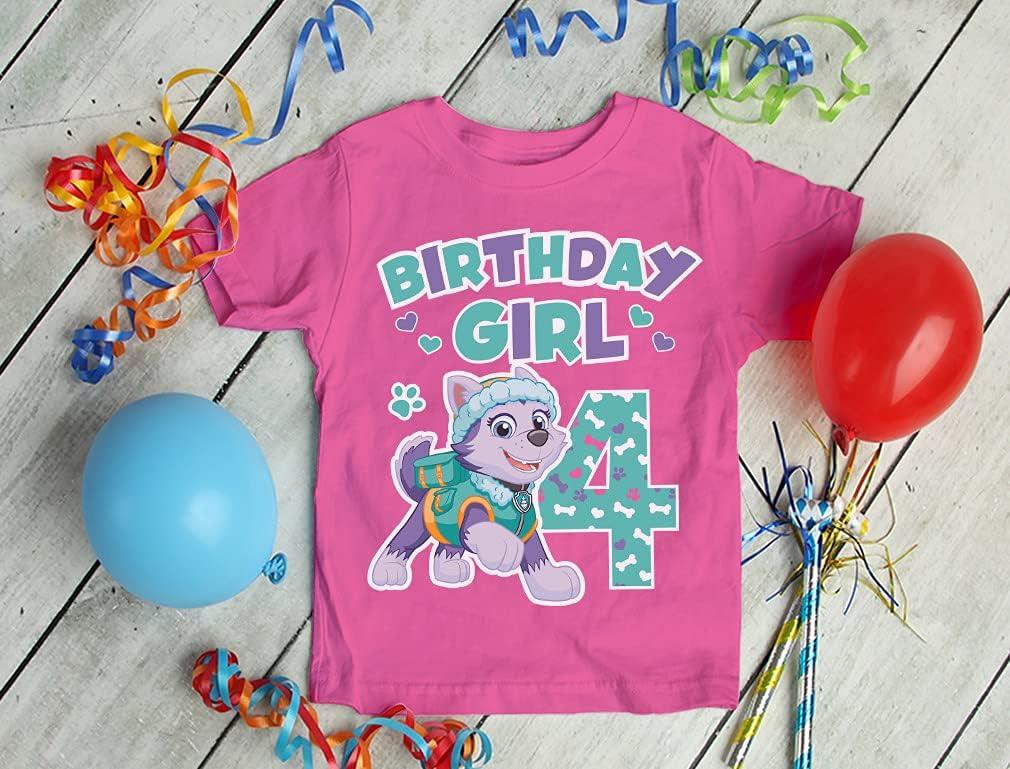 imageSkye Paw Patrol 4th Birthday Girl Shirt for 4 Year Old Girls  PupThemed Party Toddler TShirtEverest 4th  Pink