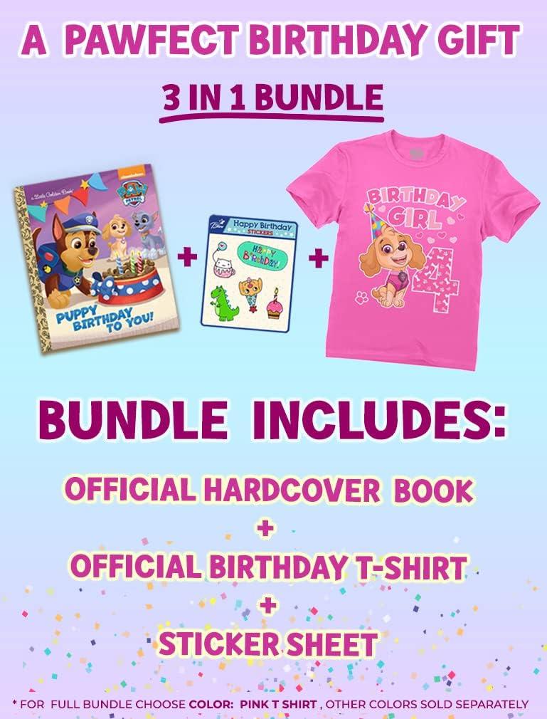 imageSkye Paw Patrol 4th Birthday Girl Shirt for 4 Year Old Girls  PupThemed Party Toddler TShirtPink Tshirtbooksticker
