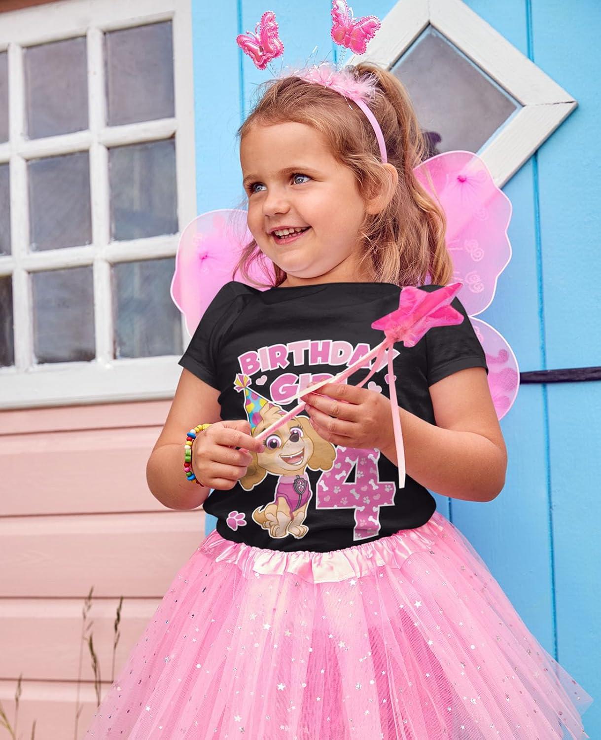 imageSkye Paw Patrol 4th Birthday Girl Shirt for 4 Year Old Girls  PupThemed Party Toddler TShirtSkye 4th  Black