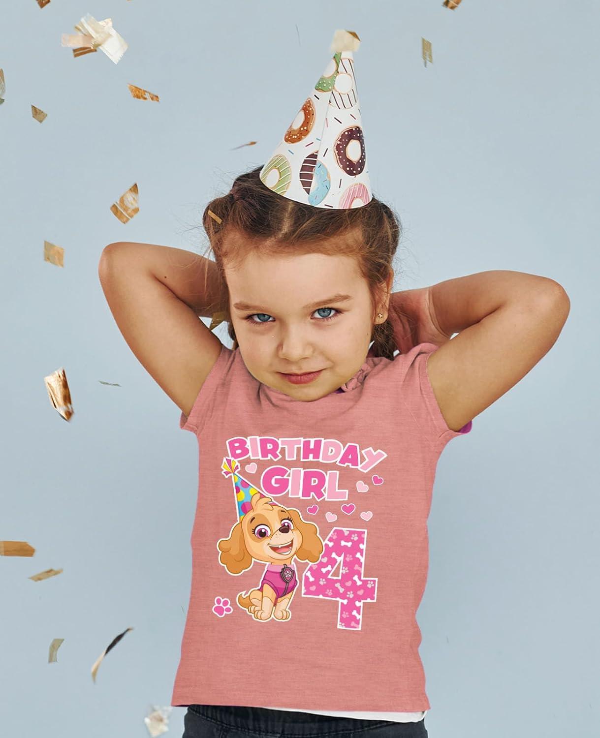 imageSkye Paw Patrol 4th Birthday Girl Shirt for 4 Year Old Girls  PupThemed Party Toddler TShirtSkye 4th  Heather Mauve
