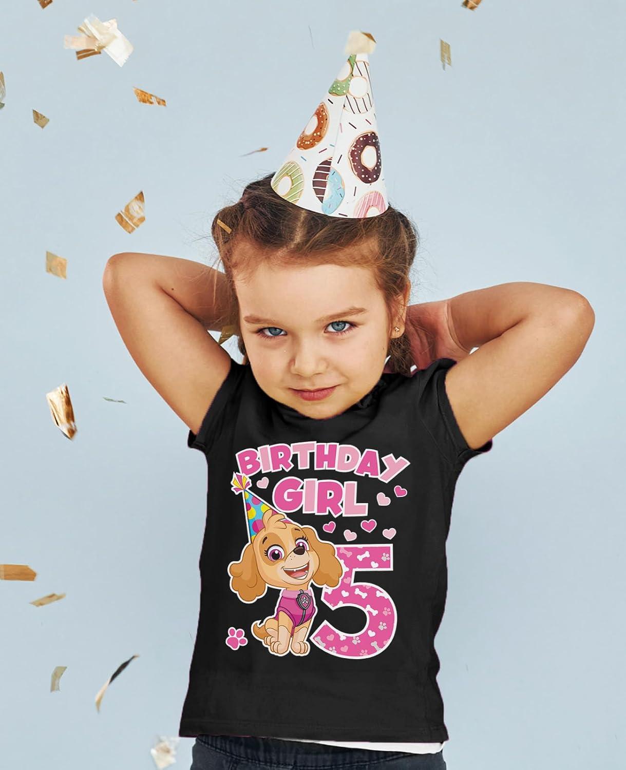 imageSkye Paw Patrol 4th Birthday Girl Shirt for 4 Year Old Girls  PupThemed Party Toddler TShirtSkye 5th  Black