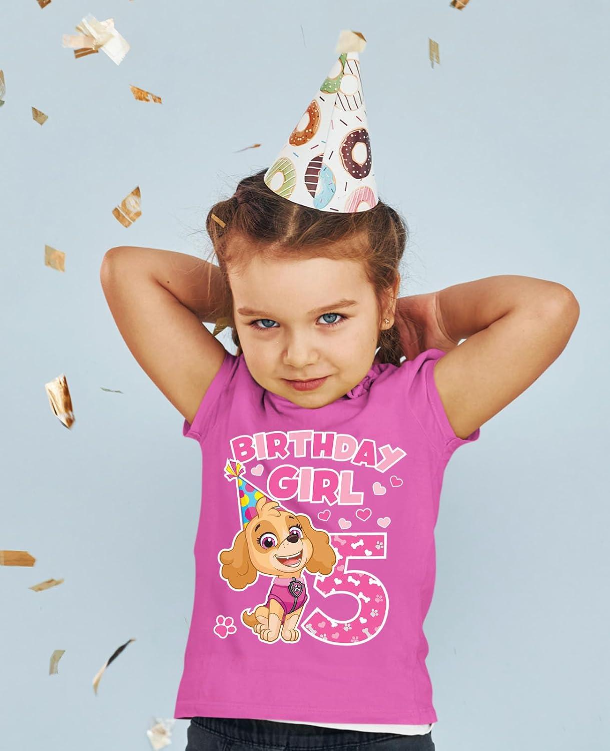 imageSkye Paw Patrol 4th Birthday Girl Shirt for 4 Year Old Girls  PupThemed Party Toddler TShirtSkye 5th  Pink