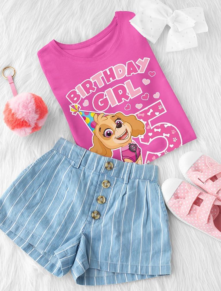 imageSkye Paw Patrol 4th Birthday Girl Shirt for 4 Year Old Girls  PupThemed Party Toddler TShirtSkye 5th  Pink