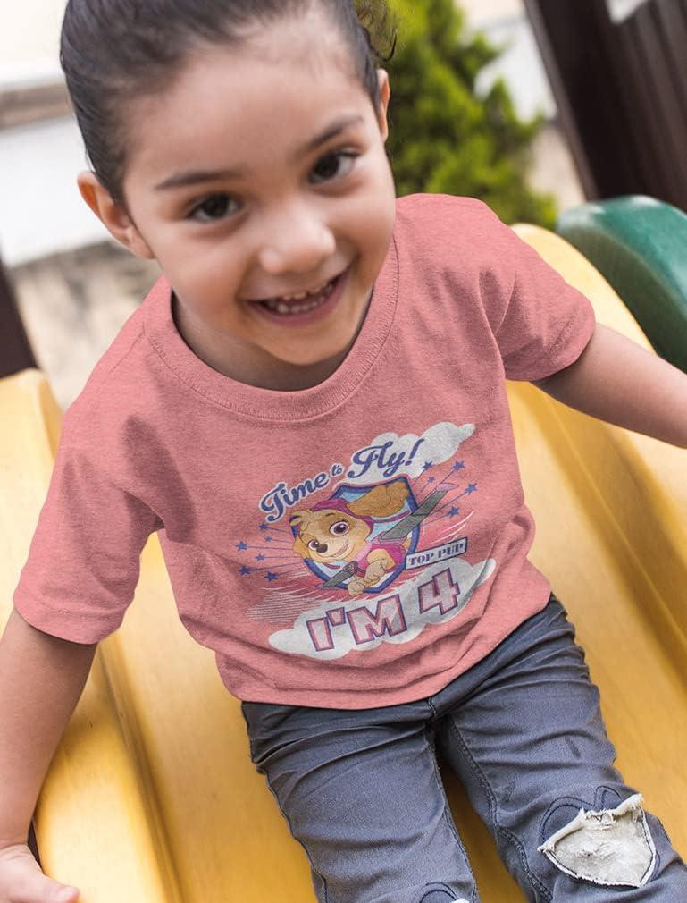 imageSkye Paw Patrol 4th Birthday Girl Shirt for 4 Year Old Girls  PupThemed Party Toddler TShirtSkye Fly 4th  Heather Mauve