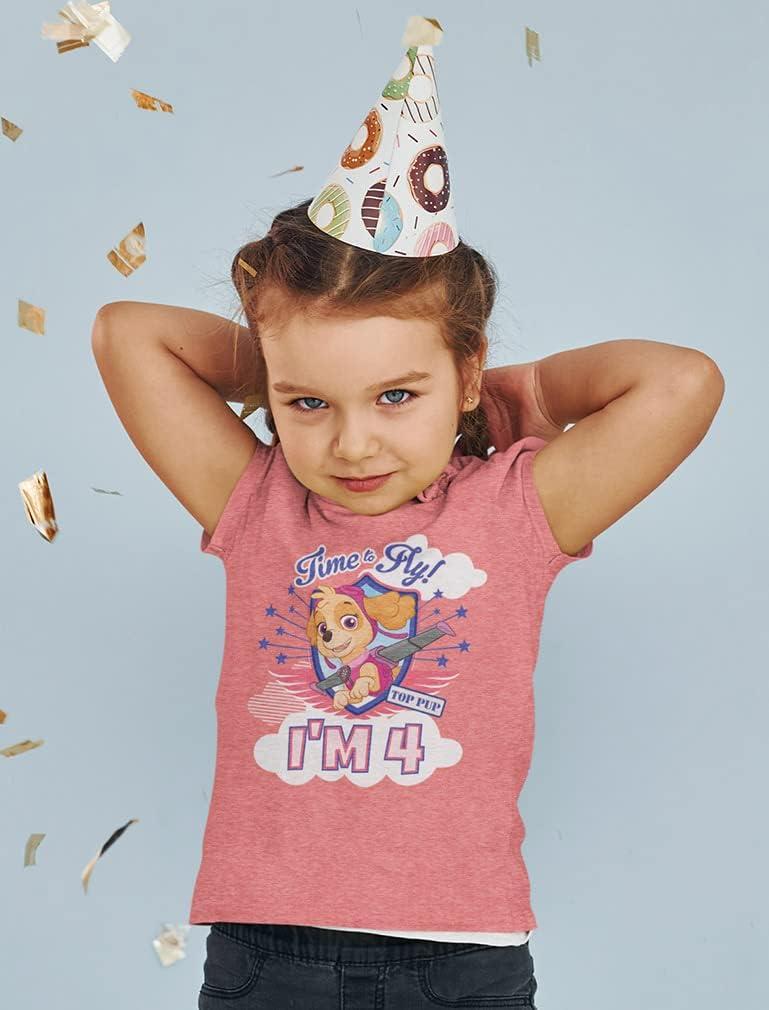 imageSkye Paw Patrol 4th Birthday Girl Shirt for 4 Year Old Girls  PupThemed Party Toddler TShirtSkye Fly 4th  Heather Mauve