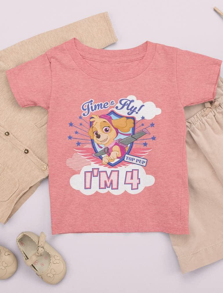 imageSkye Paw Patrol 4th Birthday Girl Shirt for 4 Year Old Girls  PupThemed Party Toddler TShirtSkye Fly 4th  Heather Mauve