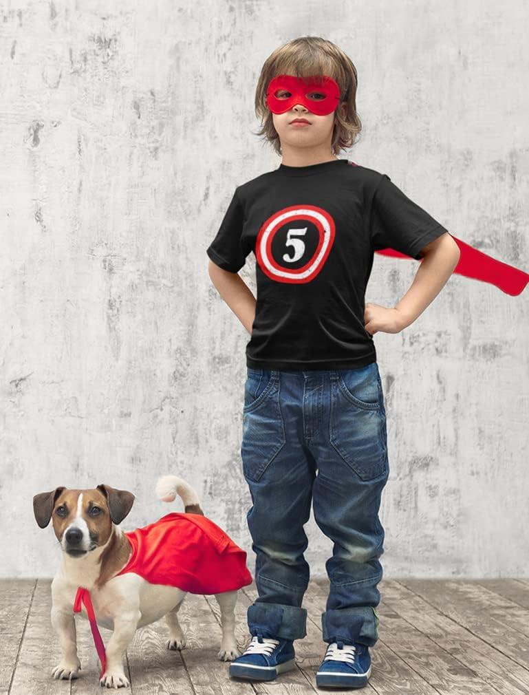 imageTstars Captain 5th Birthday Shirt  Number 5 TShirt Gift for Five Year Old Kids Toddler ampamp Youth Boys GirlsBlack