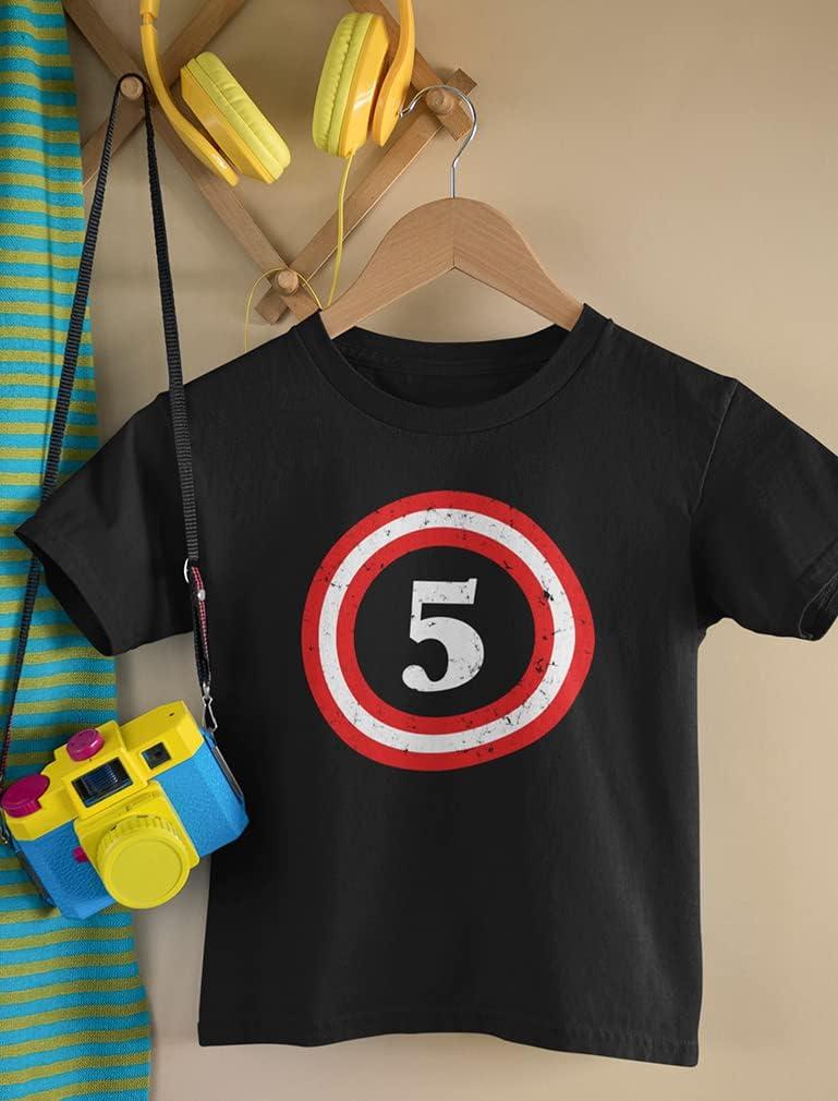 imageTstars Captain 5th Birthday Shirt  Number 5 TShirt Gift for Five Year Old Kids Toddler ampamp Youth Boys GirlsBlack