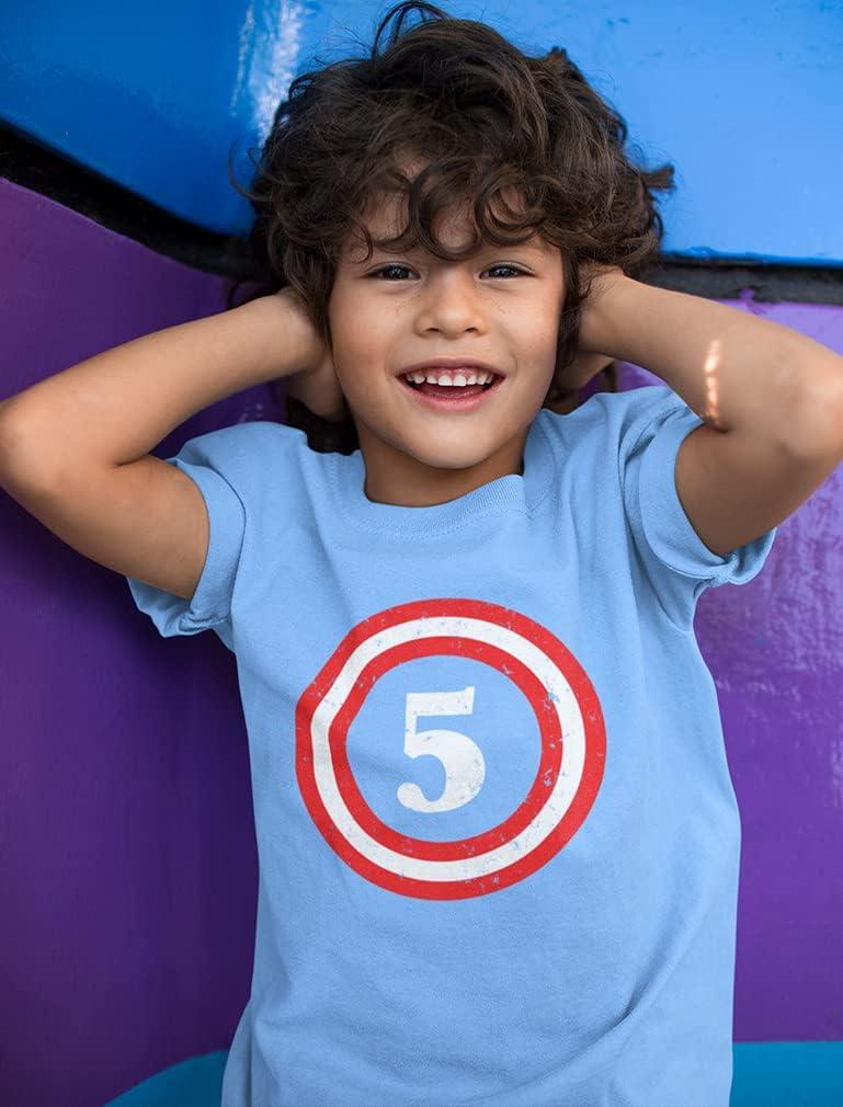 imageTstars Captain 5th Birthday Shirt  Number 5 TShirt Gift for Five Year Old Kids Toddler ampamp Youth Boys GirlsCalifornia Blue