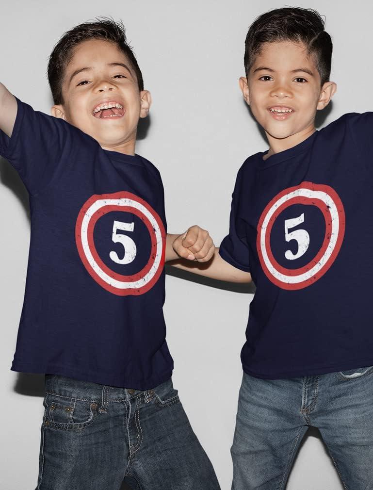 imageTstars Captain 5th Birthday Shirt  Number 5 TShirt Gift for Five Year Old Kids Toddler ampamp Youth Boys GirlsNavy