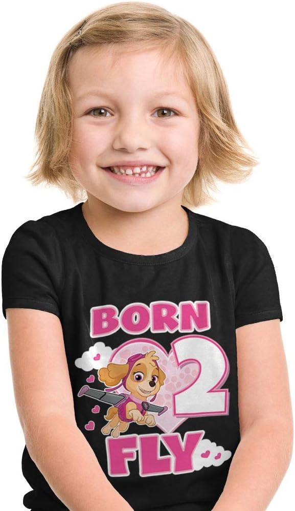 imageTstars Time Flies Skye 3rd Birthday Gift Toddler Kids TShirt Paw Patrol Birthday Girl Shirt2nd  Black
