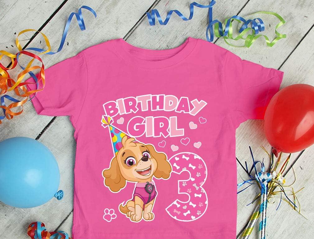 imageTstars Time Flies Skye 3rd Birthday Gift Toddler Kids TShirt Paw Patrol Birthday Girl ShirtPawsky  Gray