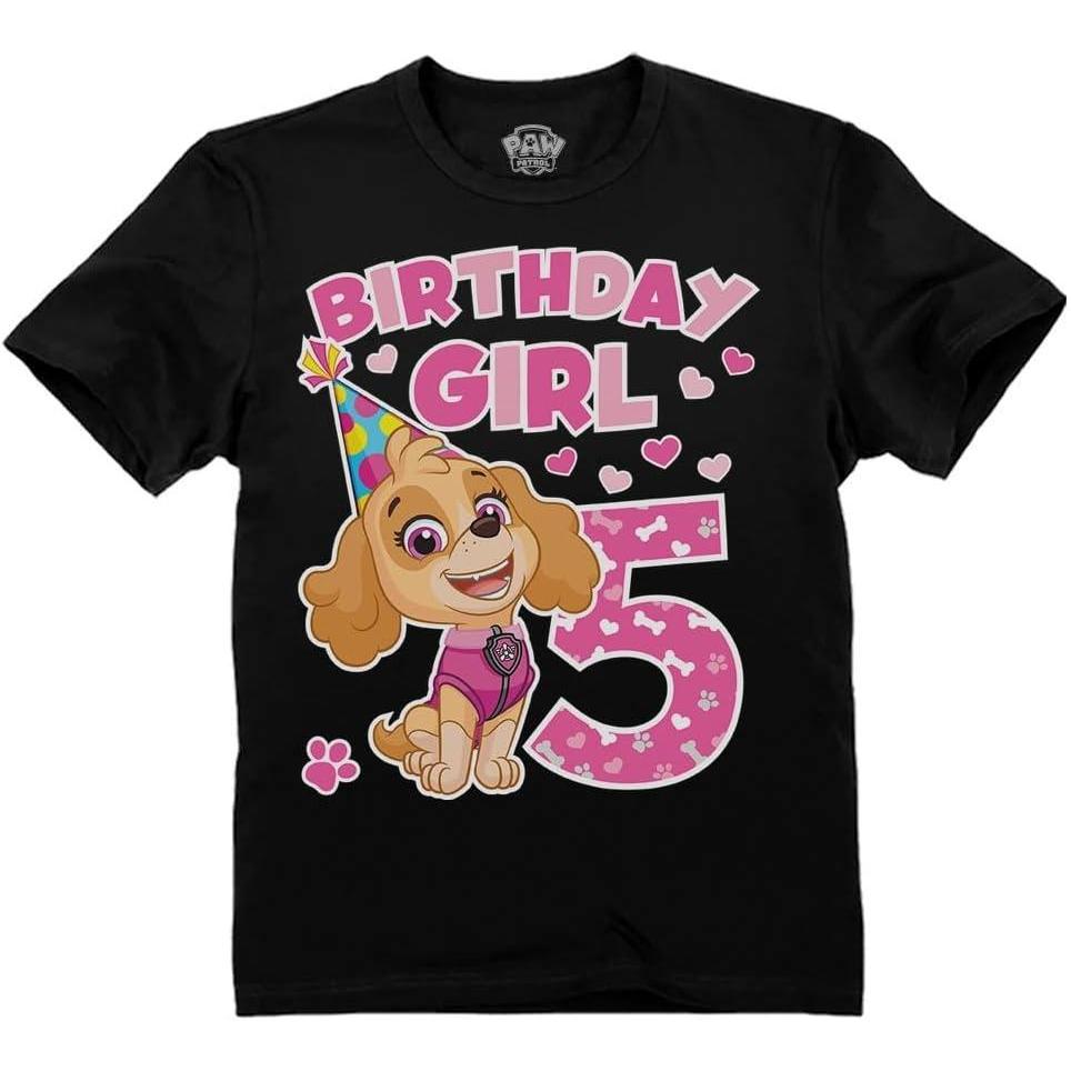 imageSkye Paw Patrol 4th Birthday Girl Shirt for 4 Year Old Girls  PupThemed Party Toddler TShirtSkye 5th  Black