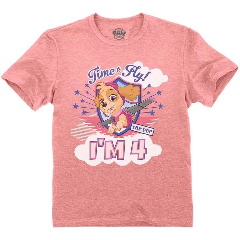imageSkye Paw Patrol 4th Birthday Girl Shirt for 4 Year Old Girls  PupThemed Party Toddler TShirtSkye Fly 4th  Heather Mauve