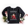 imageTstars I Touch My Elf Sweatshirt Women Teen Girls Ugly Christmas Sweater StyleBlack