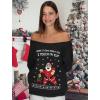 imageTstars I Touch My Elf Sweatshirt Women Teen Girls Ugly Christmas Sweater StyleBlack