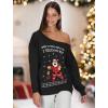 imageTstars I Touch My Elf Sweatshirt Women Teen Girls Ugly Christmas Sweater StyleBlack