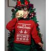 imageTstars Its Christmas Bitches Humping Reindeer Sweater Style Sweatshirt for WomenRed