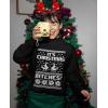 imageTstars Naughty Reindeer Its Christmas Ugly Sweatshirt for Women Tacky Sweater Style Holiday Xmas SweatshirtsBlack