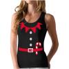 imageTstars Elf Christmas Tank Top for Women Teen Girls Santas Elves Holiday Xmas Racerback TopsBlack