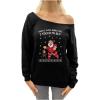 imageTstars I Touch My Elf Sweatshirt Women Teen Girls Ugly Christmas Sweater StyleBlack