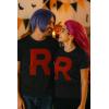 imageTstars Team Rocket Costume Shirt  R Letter Halloween TShirt for Men  Funny Anime TeeBlack