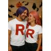 imageTstars Team Rocket Costume Shirt  R Letter Halloween TShirt for Men  Funny Anime TeeWhite
