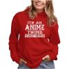 imageTstars Funny Otaku Hoodie for Teen Girls and Women  Japanese Anime Meme Pullover Sweatshirt Gift Manga FansRed