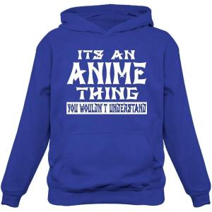 imageTstars Japanese Anime Hoodie for Men Funny Manga Hoodies Teen Boys Pullover Otaku Fans Gift ApparelRoyal