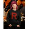 imageTstars Womens Team Rocket Sweatshirt  Anime R Logo Shirt for Halloween or Group Themed OutfitBlack