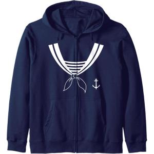 imageHalloween SailorEasy Costume Zip HoodieNavy Blue