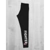 imageTstars Warrior Breast Cancer Awareness Leggings Womens Workout Yoga Pants Pink Ribbon Legging Tights for WomenFighter Black