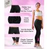 imageTstars Warrior Breast Cancer Awareness Leggings Womens Workout Yoga Pants Pink Ribbon Legging Tights for WomenFighter Black