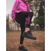 imageTstars Warrior Breast Cancer Awareness Leggings Womens Workout Yoga Pants Pink Ribbon Legging Tights for WomenHope Black