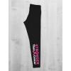 imageTstars Warrior Breast Cancer Awareness Leggings Womens Workout Yoga Pants Pink Ribbon Legging Tights for WomenStronger Black
